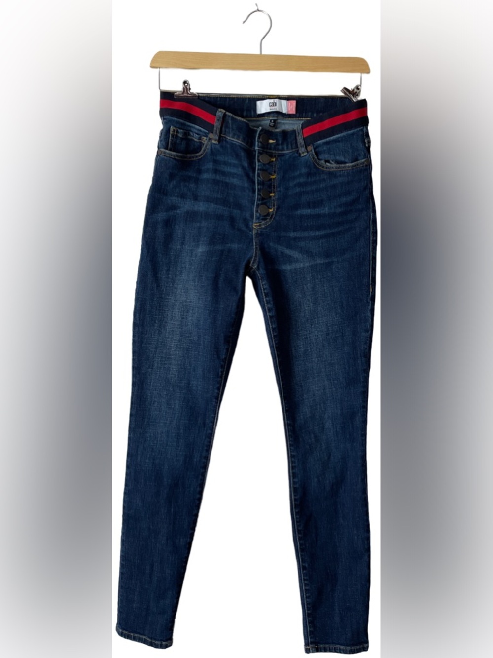 Cabi Jeans 8 Button Fly Skinny Jeans Pockets